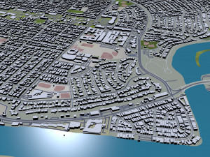 Newport beach city california usa 30km 3D 모델