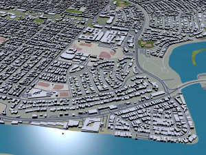 Newport beach city california usa 30km 3D Model