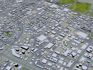 Newport beach city california usa 30km 3D Model