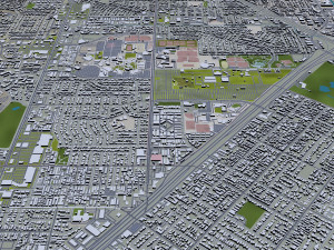 Newport beach city california usa 30km 3D 모델
