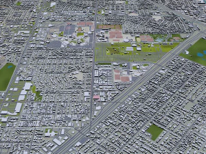 Newport beach city california usa 30km 3D Model