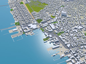 Newport rhode city island usa 20km 3D-Modell