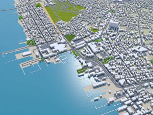 Newport Rhode City Island Stati Uniti 20 km Modello 3D