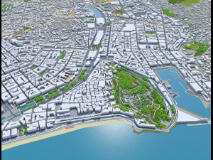 Nice city france 30km Modèle 3D