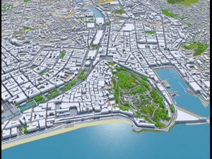 Nice city france 30km 3D Model