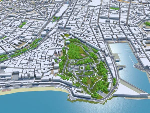 Nice city france 30km 3D Model