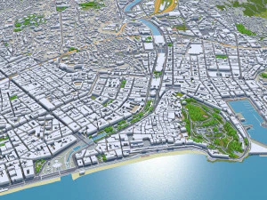 Nice city france 30km 3D Model