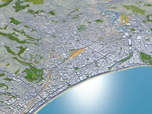 Nice city france 30km 3D Model