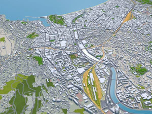 Nice city france 30km 3D Model