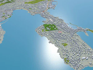 Nice city france 30km 3D Model