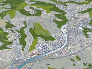 Nice city france 30km 3D Model