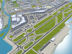 Nice city france 30km 3D Model