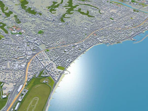 Nice city france 30km 3D Model