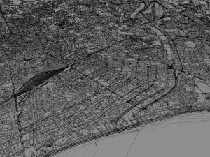 Nice city france 30km 3D Model