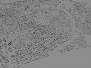 Nice city france 30km 3D Model