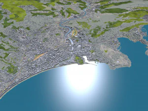 Nice city france 30km 3D Model