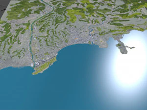 Nice city france 30km 3D Model
