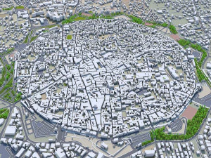 Nikozja miasto na Cyprze 40 km Model 3D