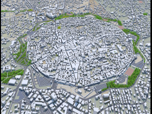 Nicosia city cyprus 40km Modello 3D