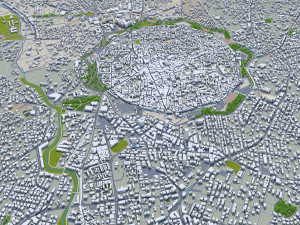 Nicosia city cyprus 40km Modello 3D