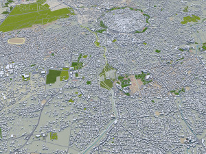 Nicosia city cyprus 40km Modello 3D