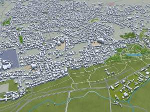 Nicosia city cyprus 40km Modello 3D