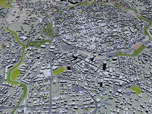 Nicosia city cyprus 40km Modello 3D