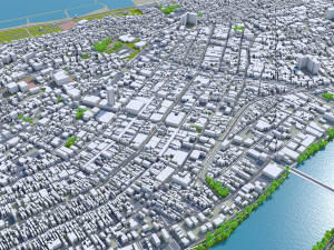 Niigata city japan 70km 3D Model