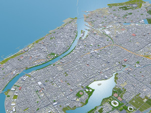 Niigata city japan 70km 3D Model