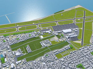 Niigata city japan 70km 3D Model