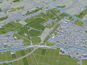 Niigata city japan 70km 3D Model