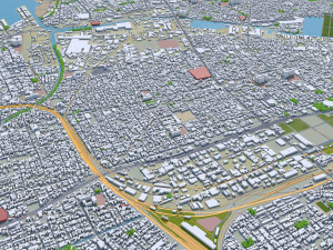 Niigata city japan 70km 3D Model