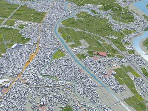 Niigata city japan 70km 3D Model