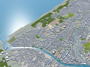 Niigata city japan 70km 3D Model