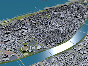 Niigata city japan 70km 3D Model