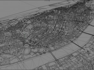 Niigata city japan 70km 3D Model