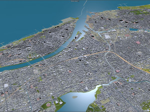 Niigata city japan 70km 3D Model