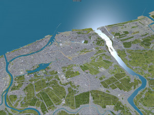 Niigata city japan 70km 3D Model