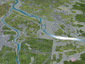 Niigata city japan 70km 3D Model