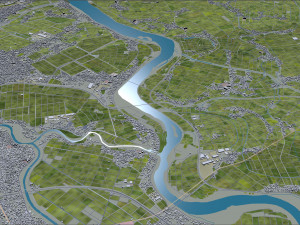 Niigata city japan 70km 3D Model