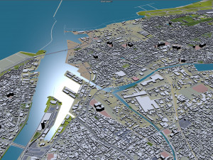 Niigata city japan 70km 3D Model