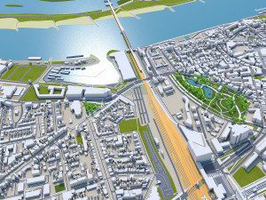 Nijmegen city netherlands 40km 3D Model