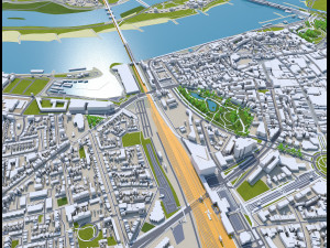 Nijmegen city netherlands 40km 3Dモデル