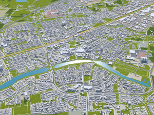 Nijmegen city netherlands 40km 3Dモデル