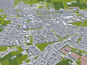 Nijmegen city netherlands 40km 3Dモデル