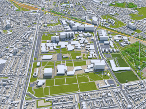 Nijmegen city netherlands 40km 3Dモデル