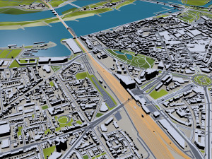Nijmegen city netherlands 40km 3Dモデル