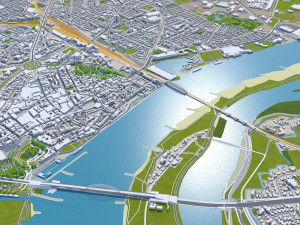 Nijmegen city netherlands 40km 3Dモデル