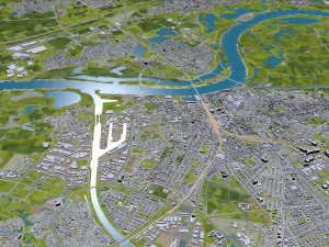 Nijmegen city netherlands 40km 3Dモデル