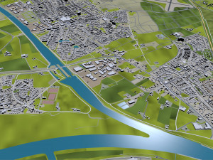 Nijmegen city netherlands 40km 3Dモデル